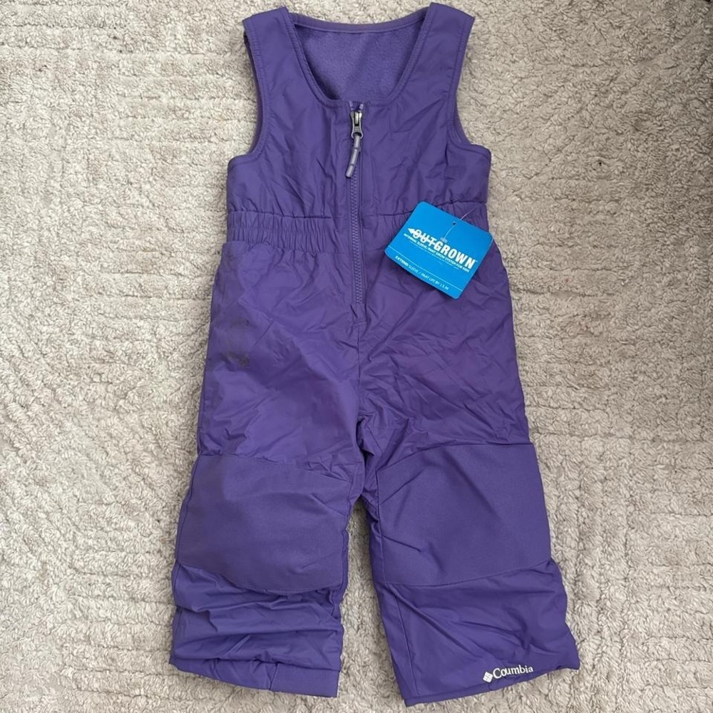 NWT Columbia frosty slope purple bib snowsuit